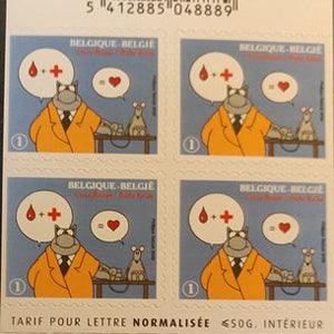 Bpost - 10 postzegels tarief 1 - Verzending België - Rode Kruis - Kat