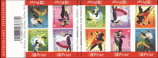 Bpost - Feest - 10 postzegels tarief 1 - Verzending België - Dans