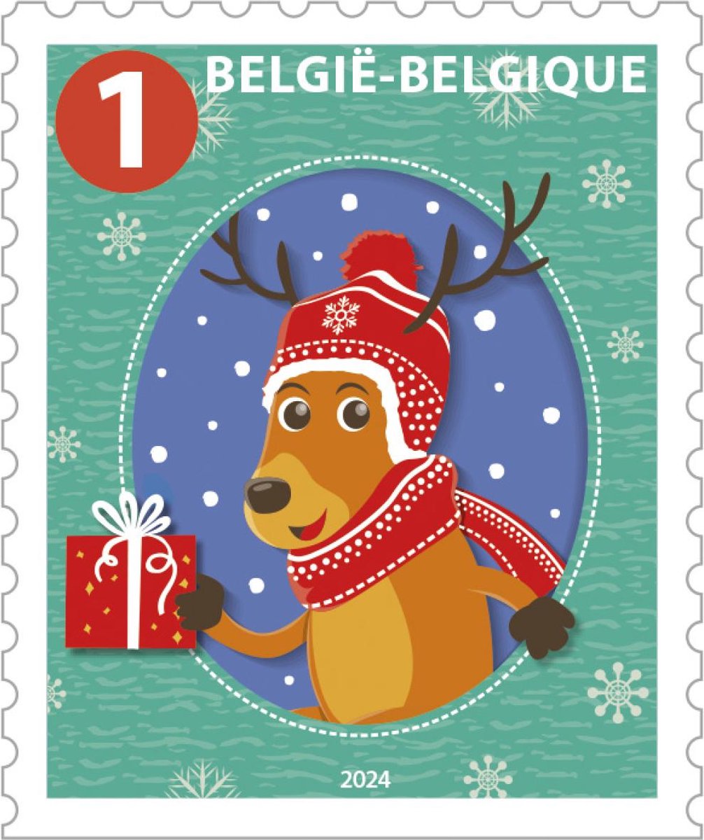 Kerstzegel: Vrolijke kerstdiertjes - non-prior postzegels België