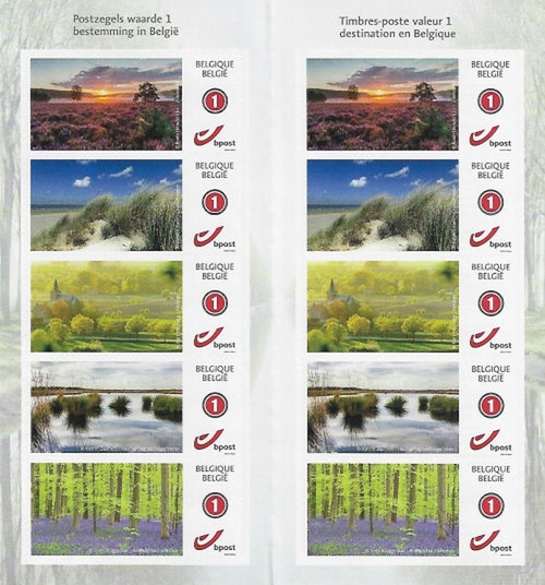 Bpost - 10 postzegels tarief BE1 – Belgische Landschappen