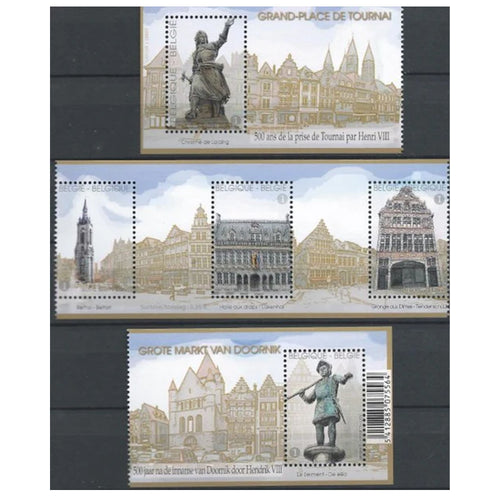 Bpost - 5 postzegels tarief 1 - Verzending België - Grote markt van Doornik