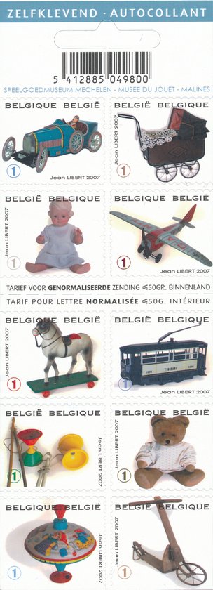 Bpost - Geboorte - 10 postzegels tarief 1 - Verzending België - Speelgoed