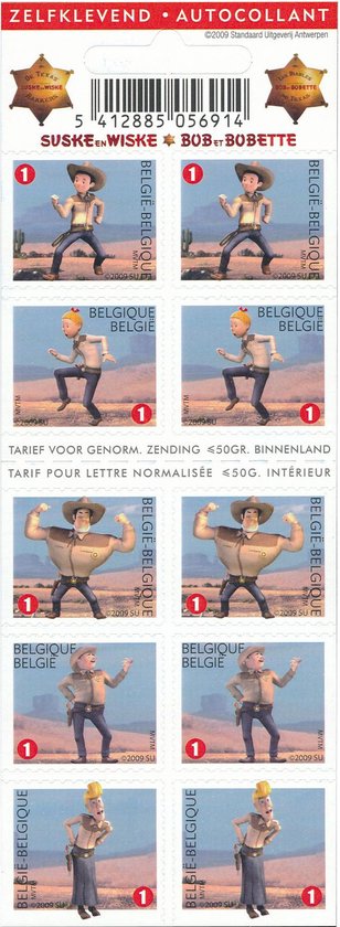 Bpost - Strips - 10 postzegels tarief 1 - Verzending België - Suske en Wiske