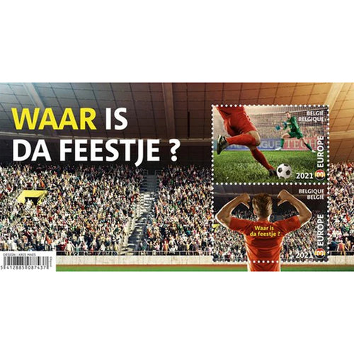 Bpost - 2 postzegels tarief EU3 - Verzending België - Europa - Waar is da feestje - Rode duivels