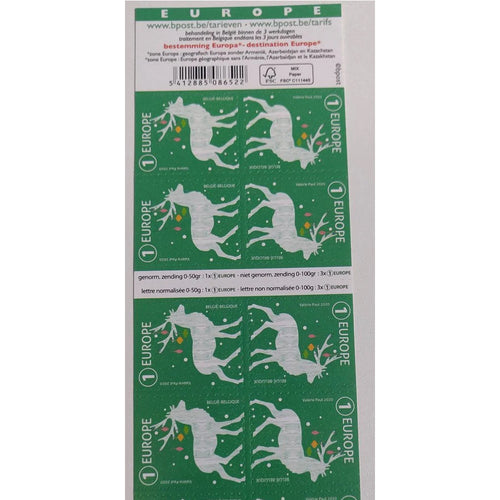 Bpost - 10 zelfklevende postzegels -EU1 - kerst
