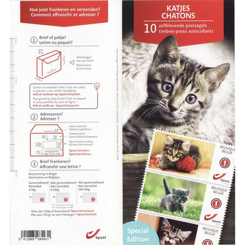 Bpost - 10 postzegels tarief BE1 - Katjes