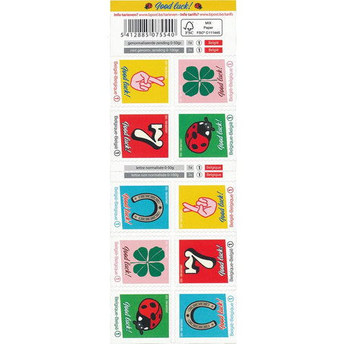 Bpost - 10 postzegels tarief 1 - Verzending België - Good luck