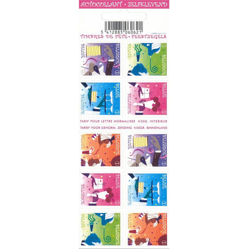 Bpost - 10 postzegels tarief 1 - Verzending België - Feest
