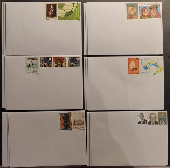 20 C6 enveloppen met postzegels - verzending België - normale verzending
