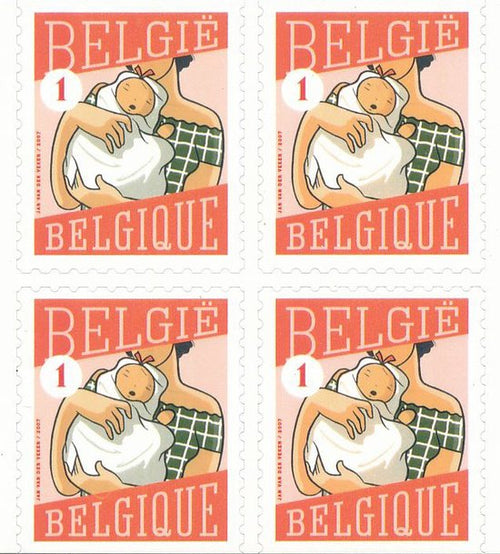 Bpost - Geboorte - 10 postzegels tarief 1 - Verzending België - Geboorte meisje