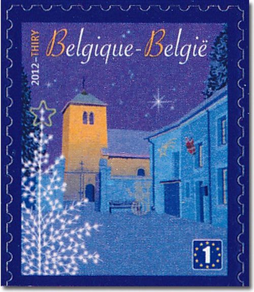 Bpost - Kerst EU - 10 postzegels - tarief 1 EUROPA - versierd huis - kerstzegels