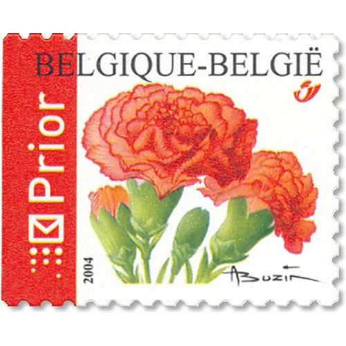 Bpost - Natuur - 10 zelfklevende postzegels - Verzending België - Tarief 1 - Bloemen - Rode anjer