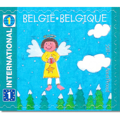 Bpost - Kerst WE - 10 postzegels tarief 1 WERELD - Engel - kerstzegels