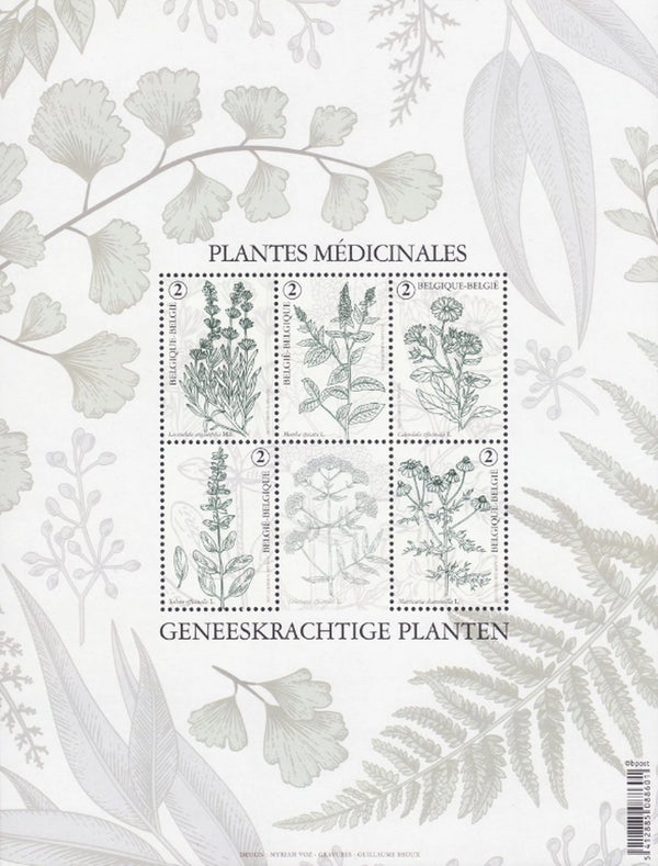 Bpost - 5 postzegels tarief 2 - Verzending België - Geneeskrachtige planten