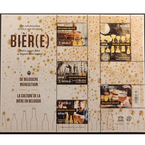 Bpost - 5 zegels tarief WE1 - Verzending Wereld - De Belgische biercultuur